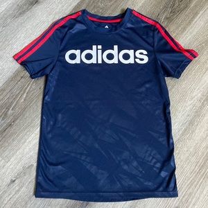 Adidas jersey shirt navy blue with red